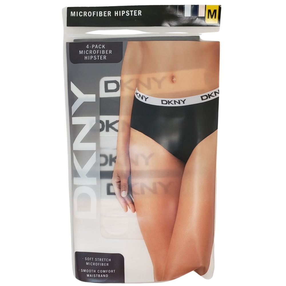 DKNY Women's Microfiber Hipster Underwear 4 Pairs NWT